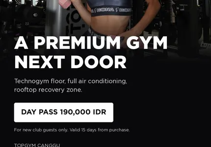 daypass-190. «A PREMIUM GYM NEXT DOOR», кнопка с ценой